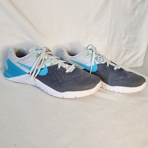 Nike Metcon 5 Training Shoes Men's Size 8.5 Sneakers Lift Run Jump Blue Gray